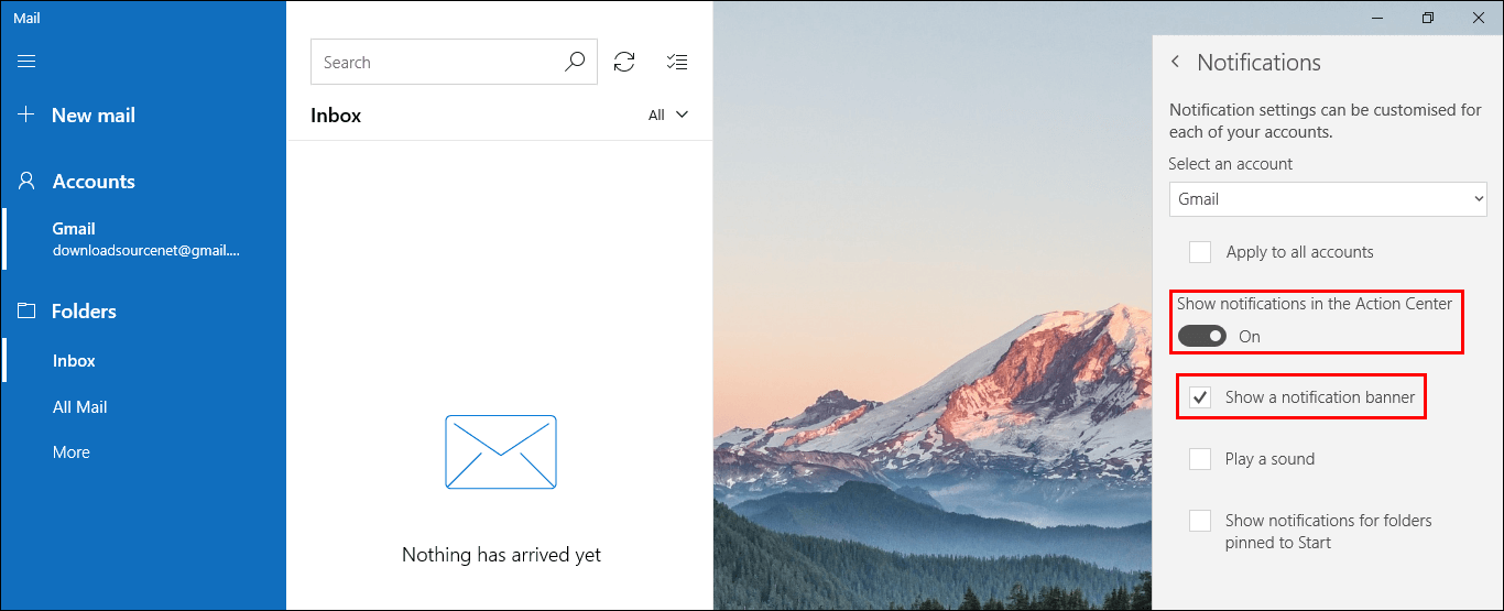 How to Disable Notifications From the Windows 10 Mail App.